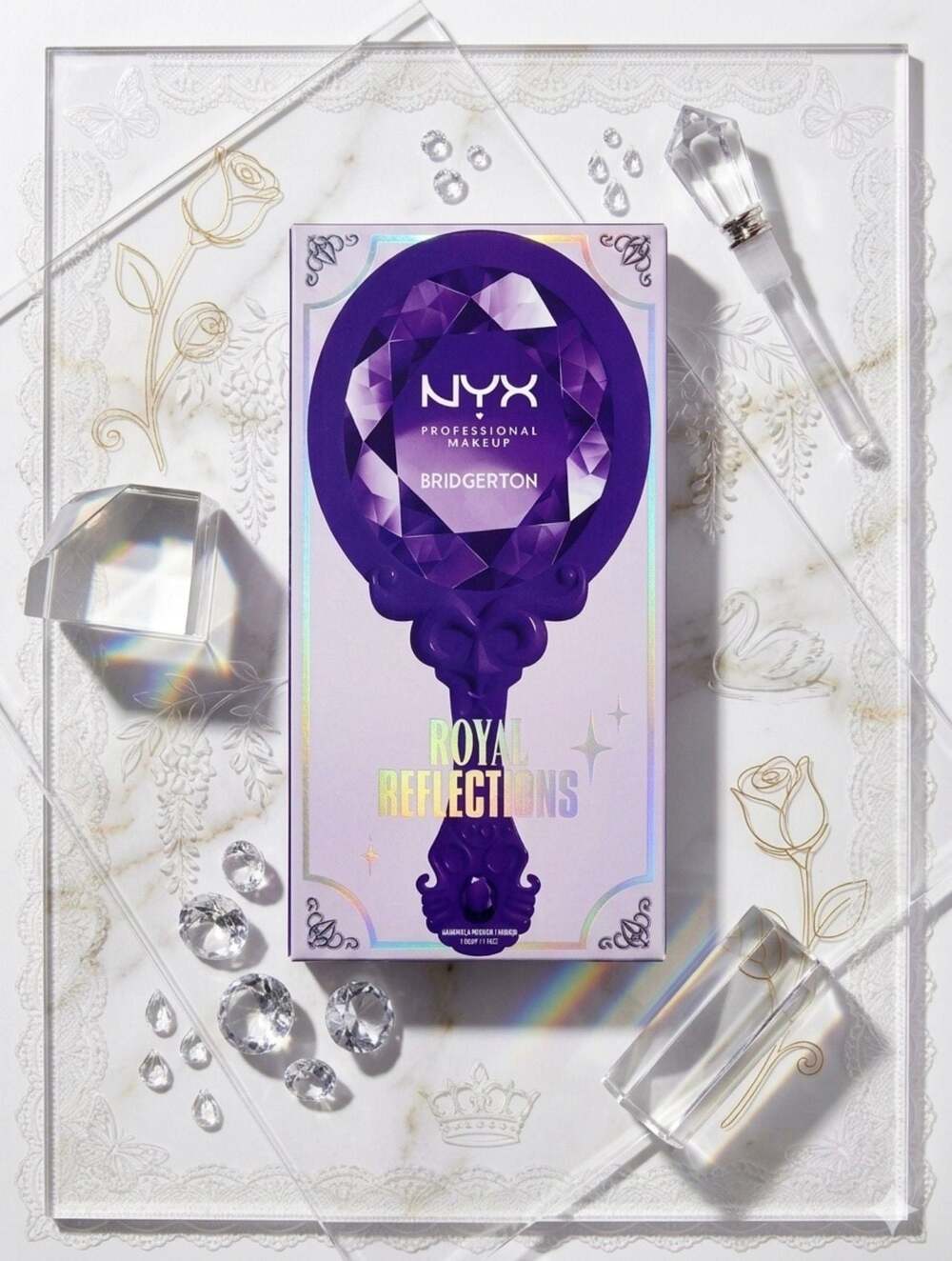 NYX Professional Makeup x Bridgerton Royal Reflections Handheld Mirror